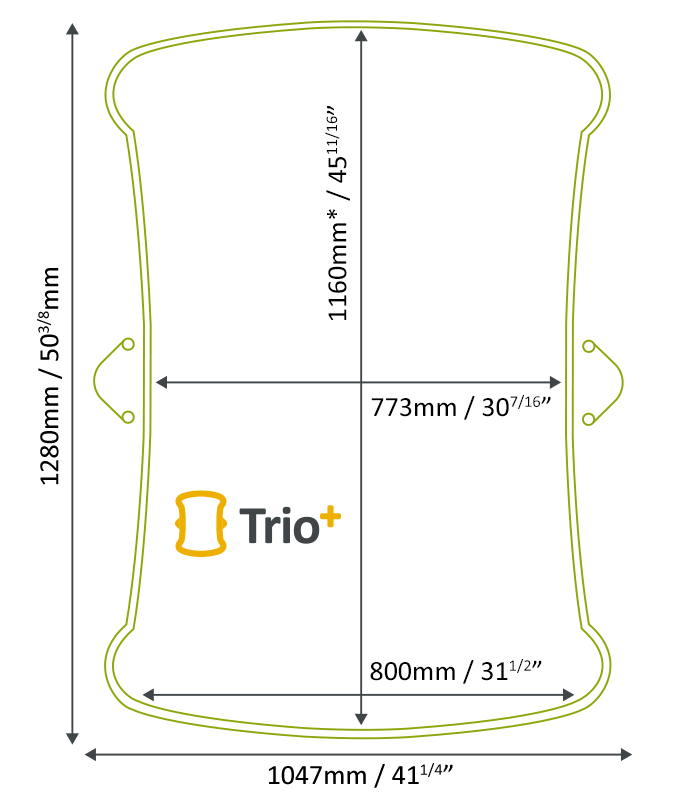 Stiltz Trio+ 佔地面積，不到0.4坪